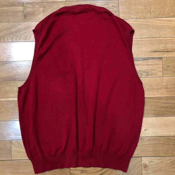 Polo Ralph Lauren 100% Pima Cotton V-Neck Red Knit Vest Size XXL - Picture 2 of 7